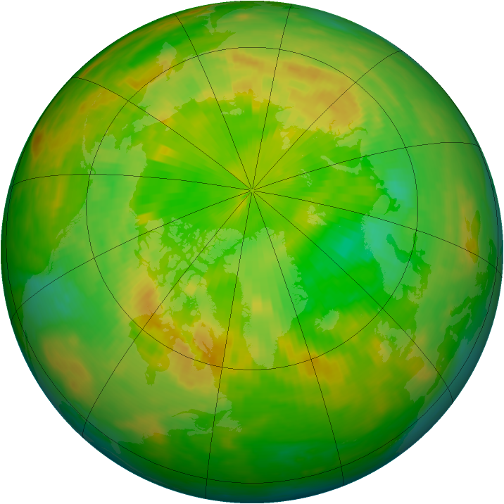 Arctic ozone map for 01 June 1992